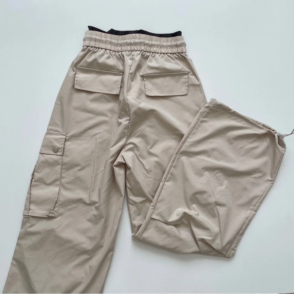 YesStyle Drawstring Street Cargo Pants, Tan & Gray, Size S Small - Picture 13 of 13